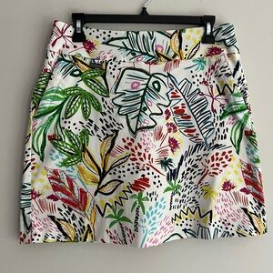 Peck&Peck Tropical ColorfulFloral Patterned Golf Skort size 8